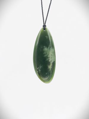 Moko Pounamu Roimata (Teardrop) NZ Genuine Marsden Flower Greenstone - Raukokore