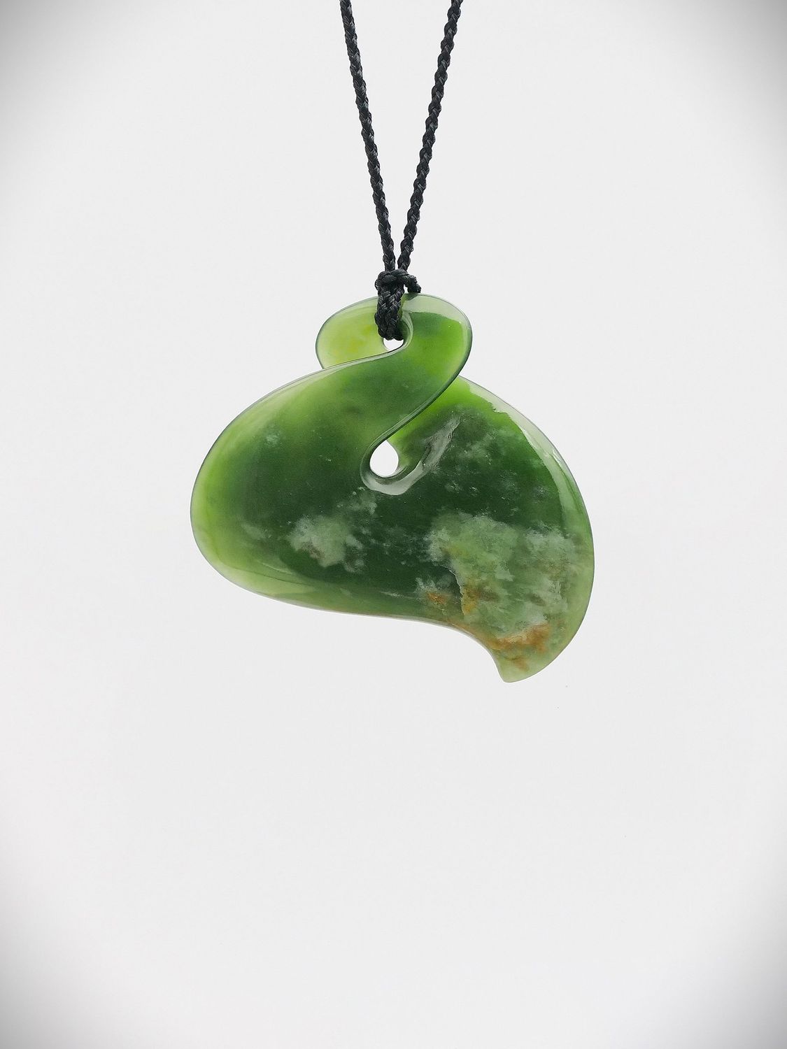 Moko Pounamu Pikorua (Twist) NZ Genuine Kahurangi Flower Greenstone - Pahaoa Moko Pounamu Pikorua (Twist) NZ Genuine Kahurangi Flower Greenstone - Pahaoa