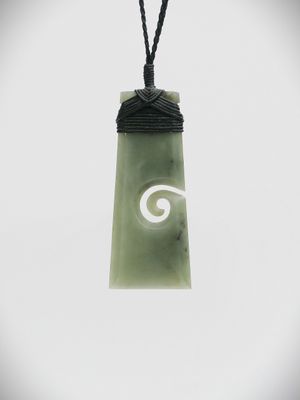 Moko Pounamu Toki Koru NZ Genuine Inanga Greenstone - Waiorore Moko Pounamu Toki Koru NZ Genuine Inanga Greenstone - Waiorore