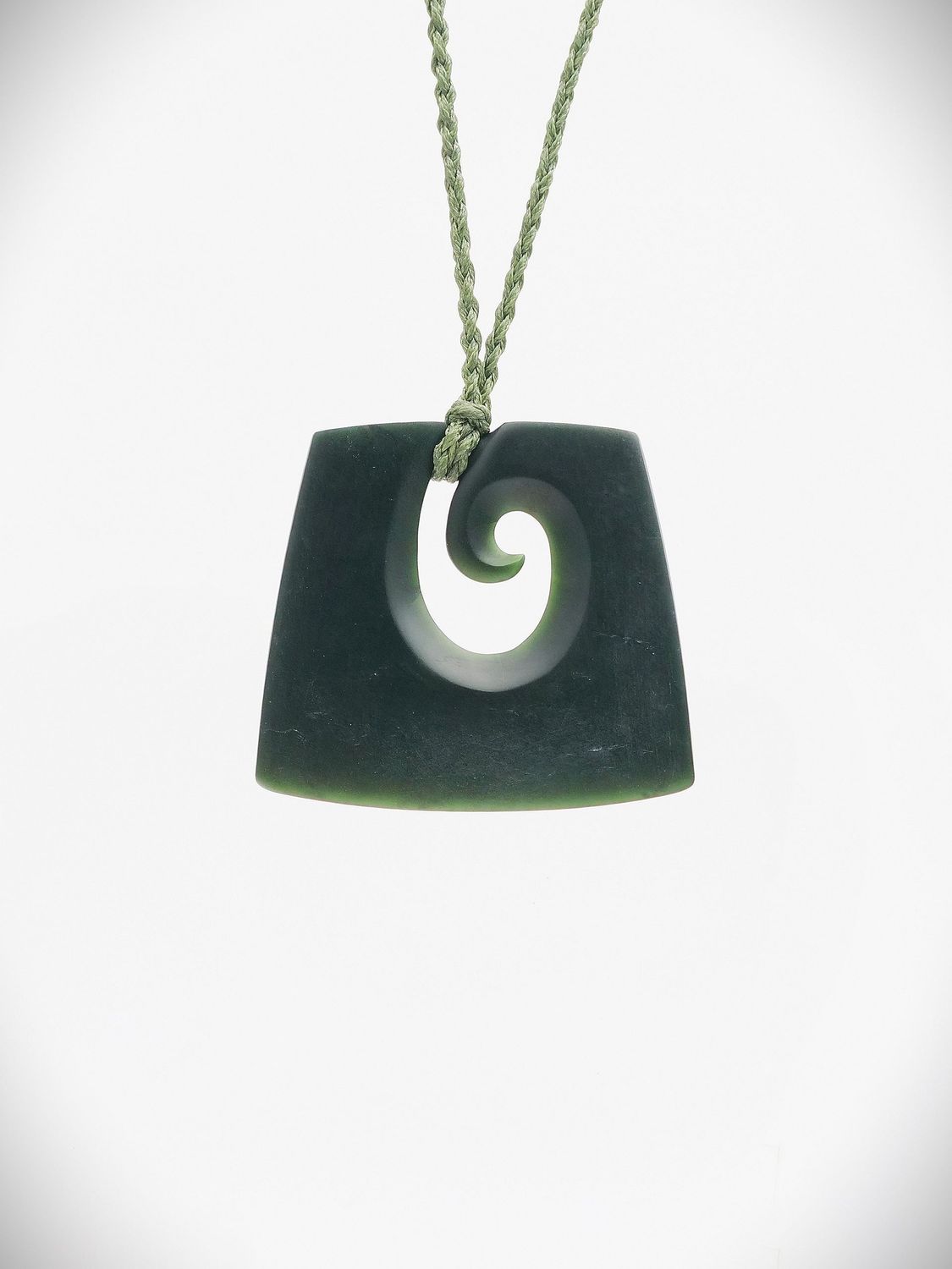 Moko Pounamu Koru NZ Genuine Kawakawa Greenstone - Whanarua Moko Pounamu Koru NZ Genuine Kawakawa Greenstone - Whanarua