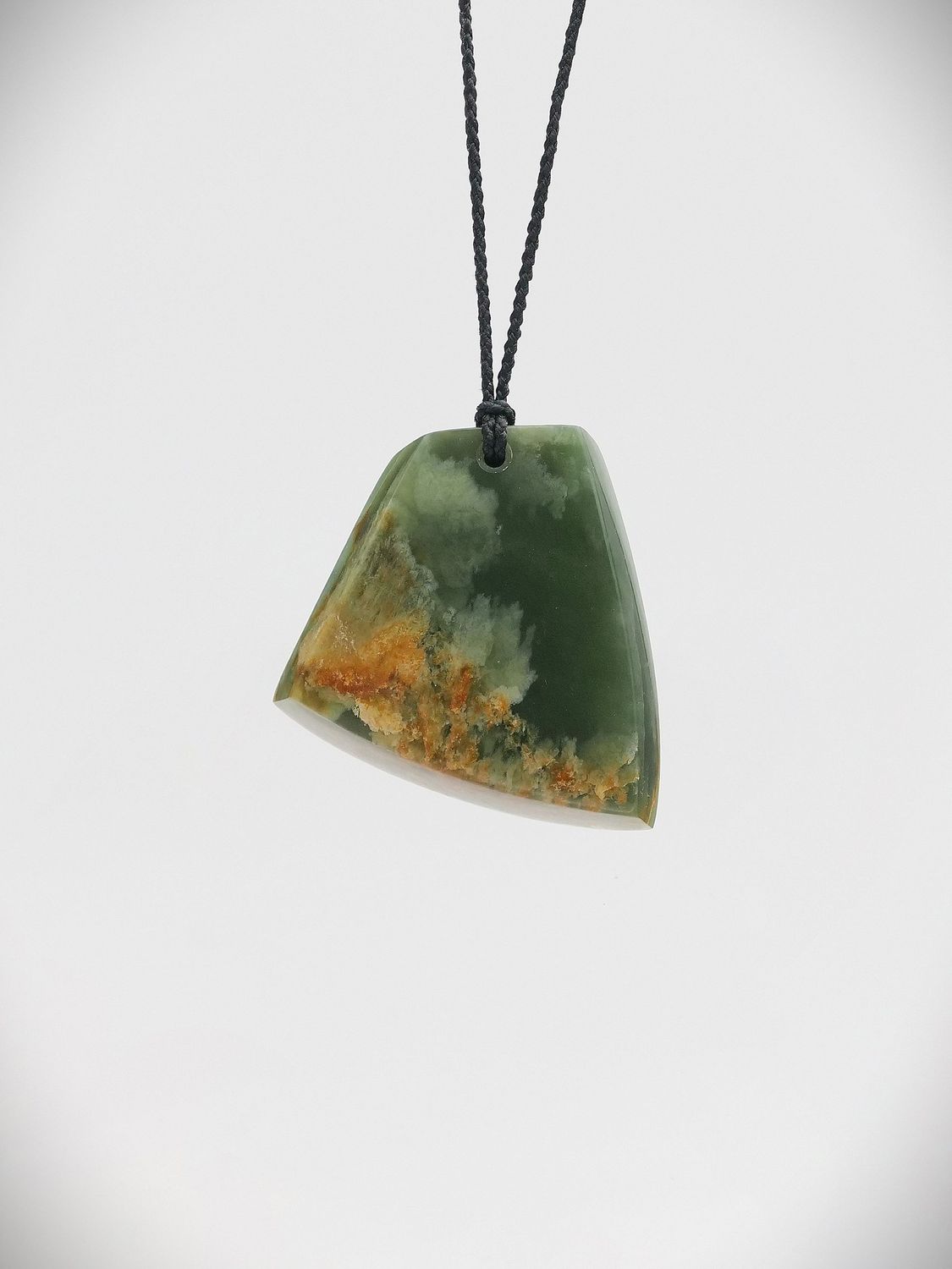 Moko Pounamu Kuru (Drop) NZ Genuine Marsden Flower Greenstone - Motu Moko Pounamu Kuru (Drop) NZ Genuine Marsden Flower Greenstone - Motu