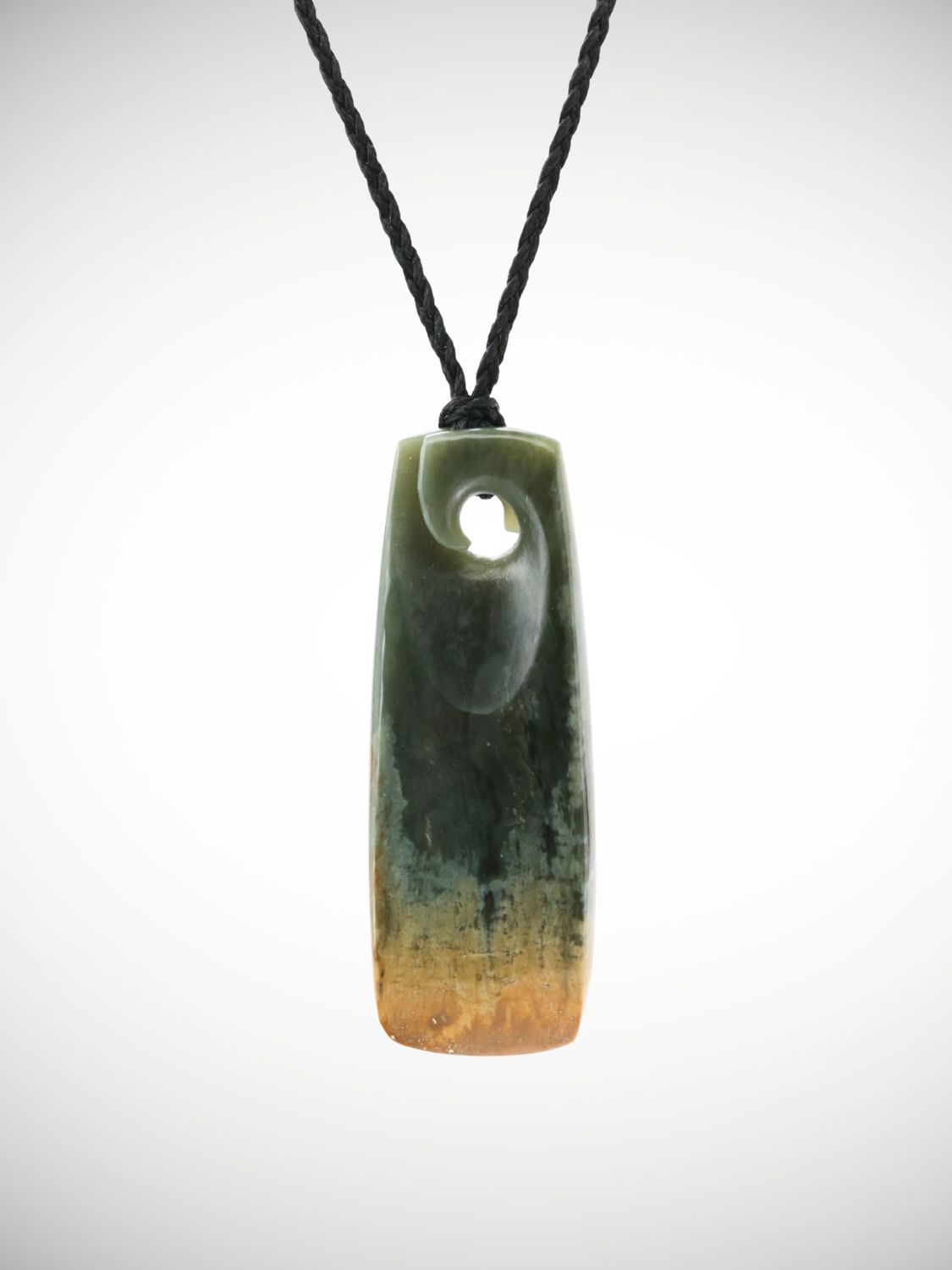 Moko Pounamu Toki with Koru Genuine NZ Raukaraka Greenstone - Okiato Moko Pounamu Toki with Koru Genuine NZ Raukaraka Greenstone - Okiato