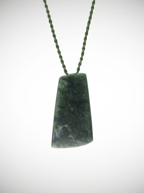 Moko Pounamu Toki Genuine NZ Kawakawa Greenstone - Maungatua