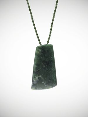 Moko Pounamu Toki Genuine NZ Kawakawa Greenstone - Maungatua