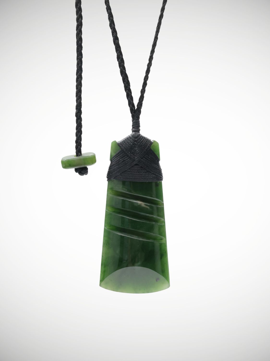 Moko Pounamu Toki Genuine NZ Kawakawa Greenstone - Manui