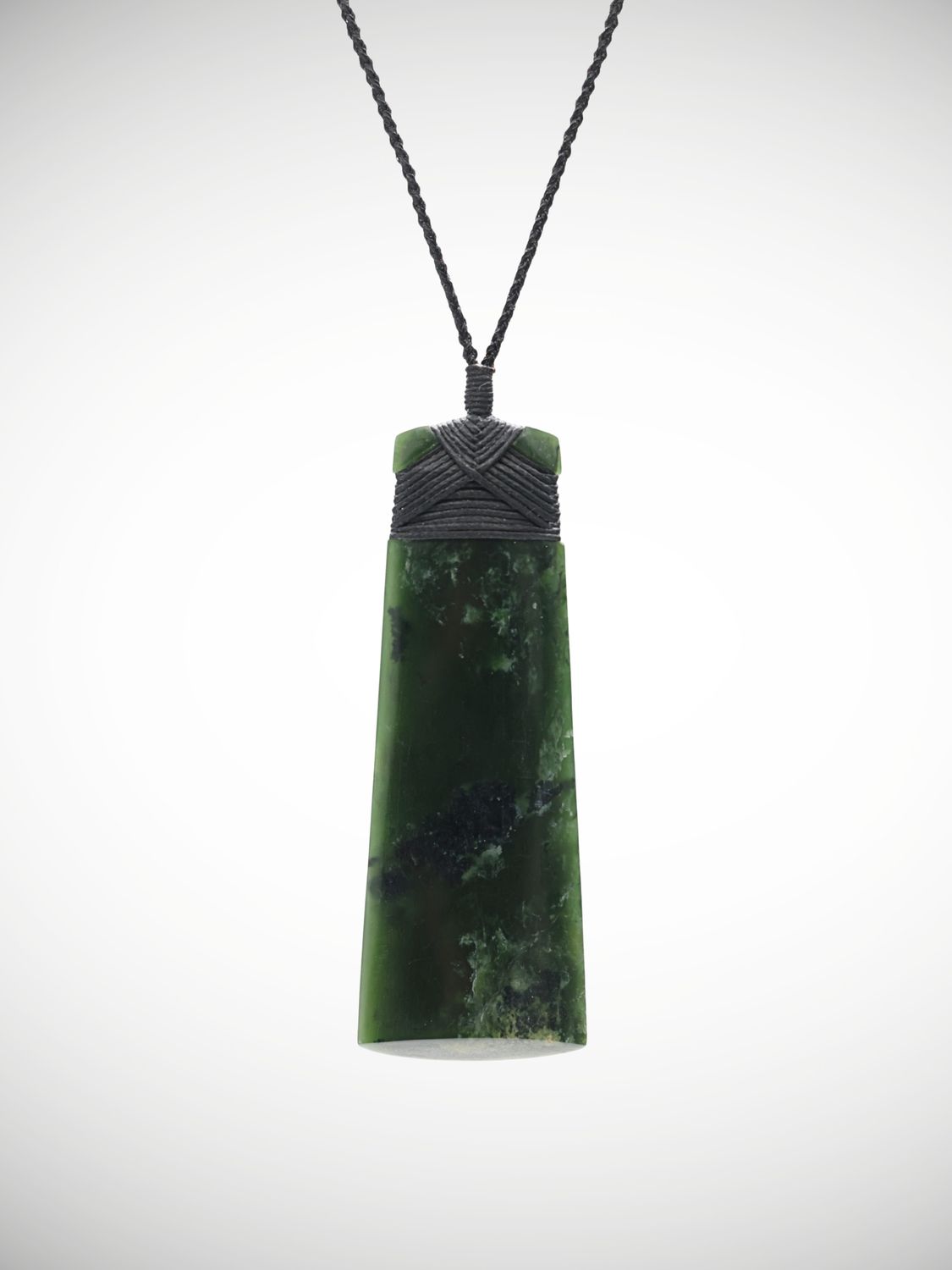 Moko Pounamu Toki Genuine NZ Kawakawa Flower Greenstone - Maungati