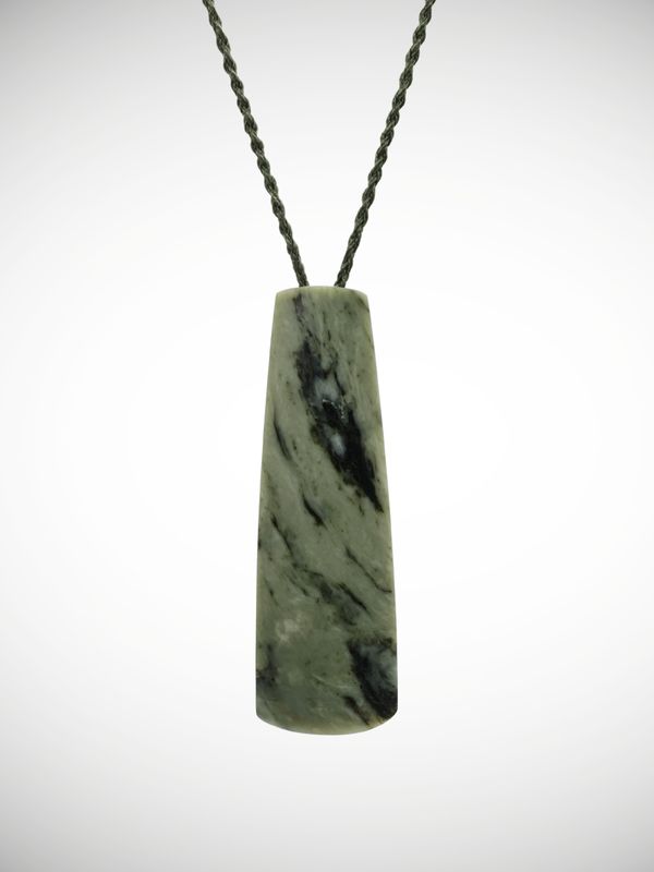Moko Pounamu Toki Genuine NZ Inanga Greenstone - Maungaroa