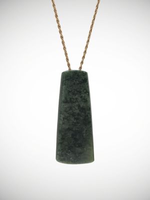 Moko Pounamu Toki Genuine NZ Kawakawa Greenstone - Motukairangi