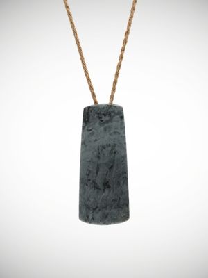 Moko Pounamu Toki Genuine NZ Nelson Grey Pipiwharauroa Greenstone - Motukaraka