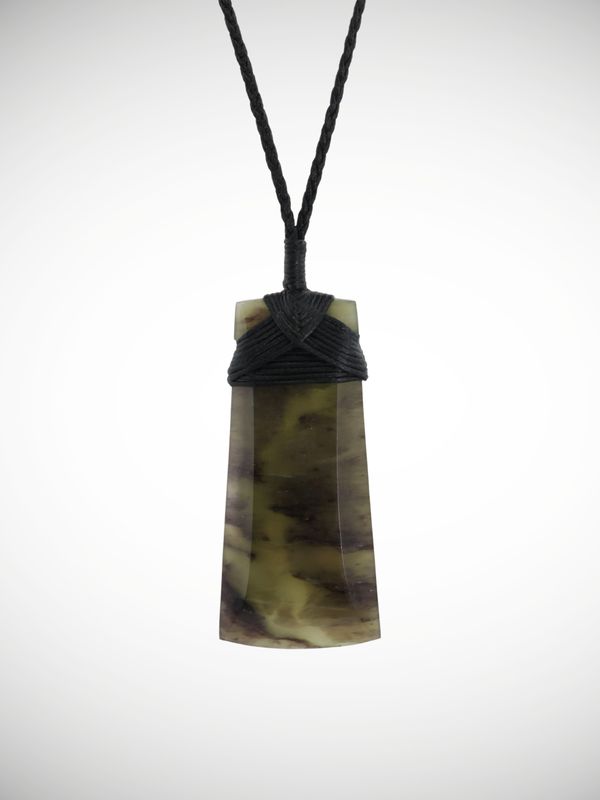 Moko Pounamu Toki Genuine NZ Kawakawa Greenstone - Maungaraki