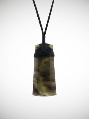 Moko Pounamu Toki Genuine NZ Kawakawa Greenstone - Maungaraki