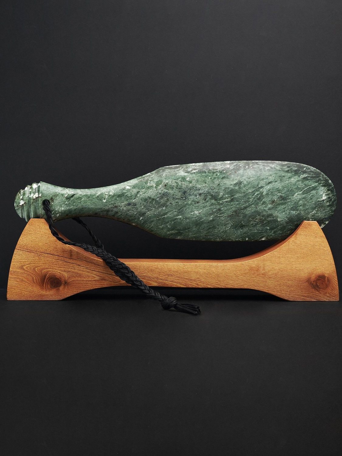 Moko Pounamu Mere NZ Genuine Serpentinite Greenstone - Karaka