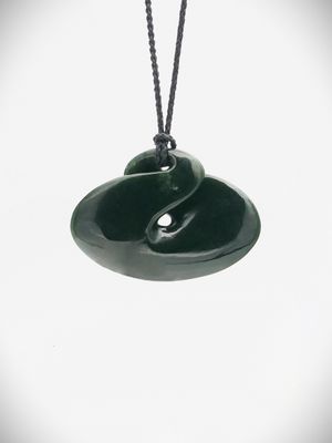 Moko Pounamu Single Pikorua Genuine NZ Kawakawa Greenstone - Torere Moko Pounamu Single Pikorua Genuine NZ Kawakawa Greenstone - Torere