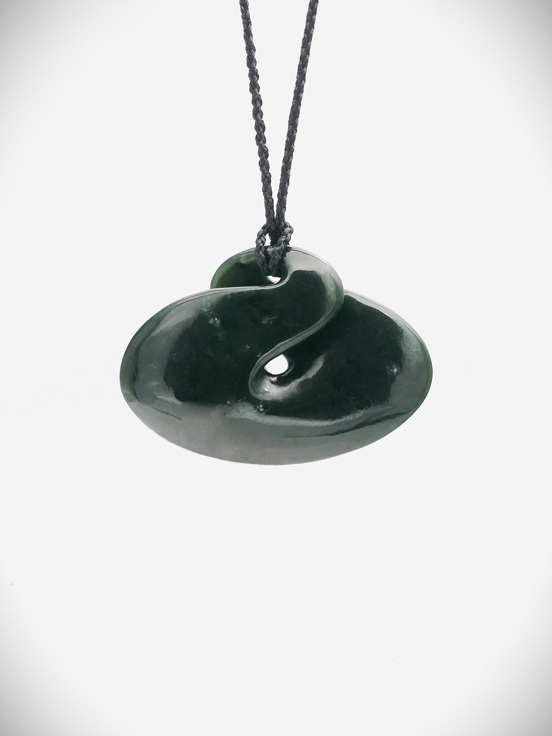 Moko Pounamu Single Pikorua Genuine NZ Kawakawa Greenstone - Torere