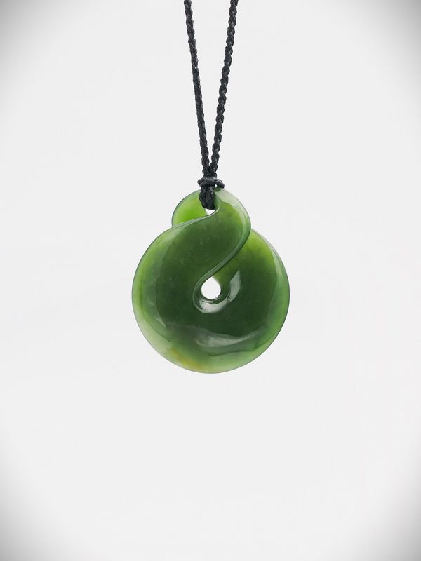 Moko Pounamu Pikorua (Twist) NZ Genuine Kahurangi Greenstone - Opape