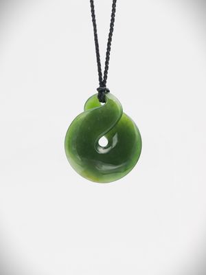 Moko Pounamu Pikorua (Twist) NZ Genuine Kahurangi Greenstone - Opape