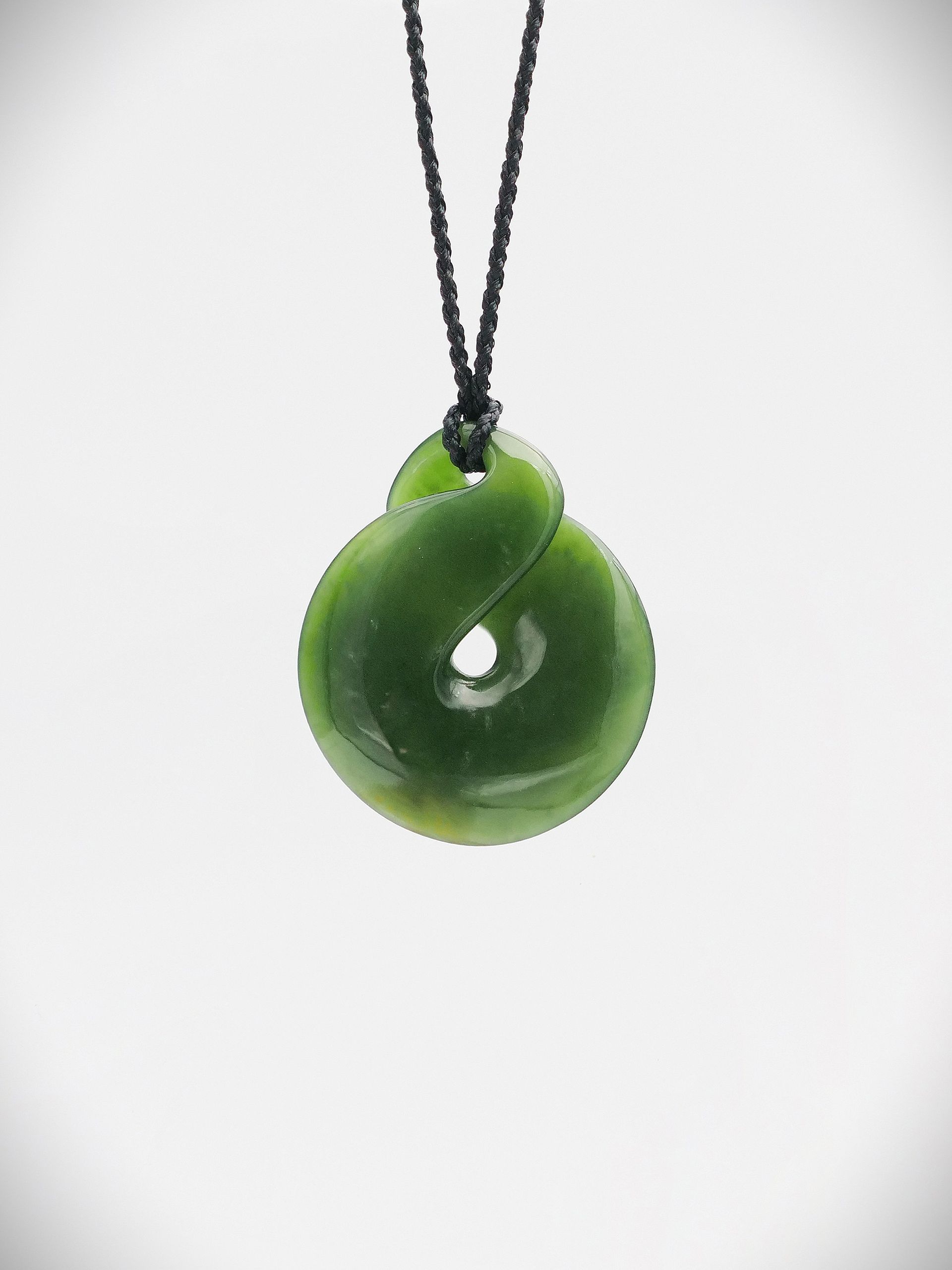 Moko Pounamu Pikorua (Twist) NZ Genuine Kahurangi Greenstone - Opape