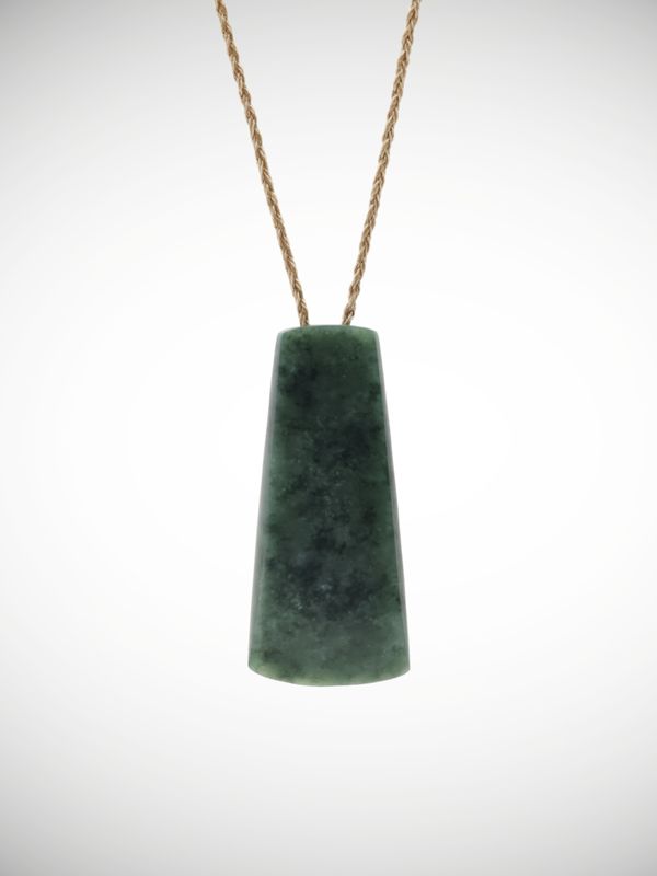 Moko Pounamu Toki Genuine NZ Kawakawa Greenstone - Ngapuna