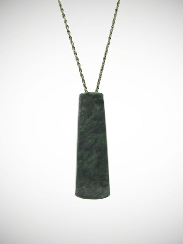 Moko Pounamu Toki Genuine NZ Kawakawa Greenstone - Ngaionui