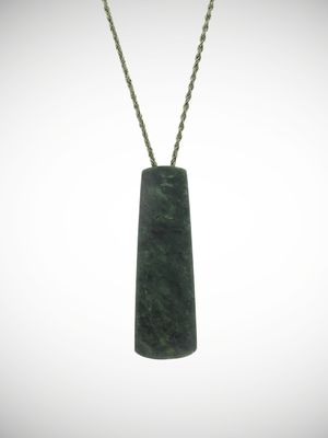 Moko Pounamu Toki Genuine NZ Kawakawa Greenstone - Ngaionui