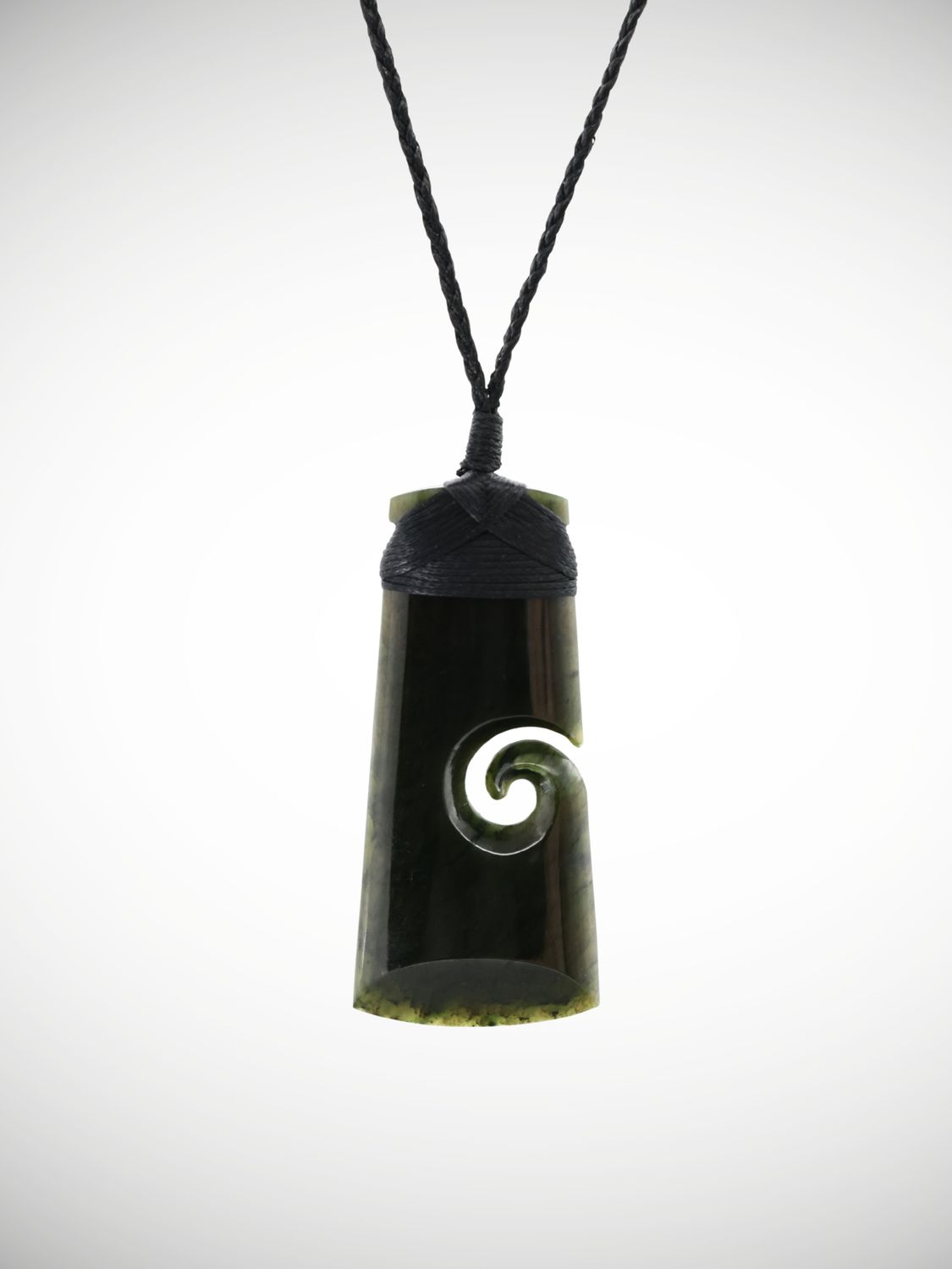 Moko Pounamu Toki with Koru Genuine NZ Kawakawa Greenstone - Ngatuku Moko Pounamu Toki with Koru Genuine NZ Kawakawa Greenstone - Ngatuku