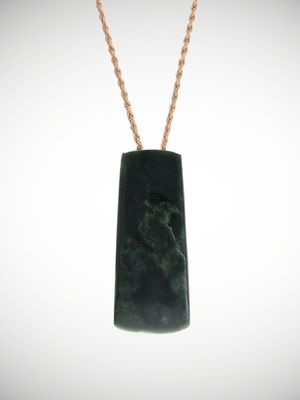 Moko Pounamu Toki Genuine NZ Kawakawa Greenstone - Ngawha