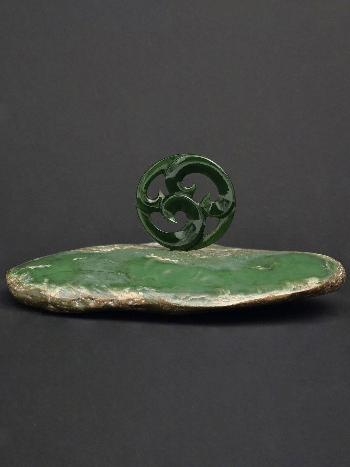 Moko Pounamu Multi Koru Sculpture NZ Genuine Kahurangi & Inanga Greenstone - Omarumutu Moko Pounamu Multi Koru Sculpture NZ Genuine Kahurangi & Inanga Greenstone - Omarumutu