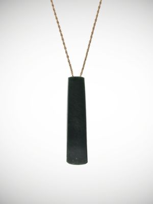 Moko Pounamu Toki Genuine NZ Kawakawa Greenstone - Ngutunui