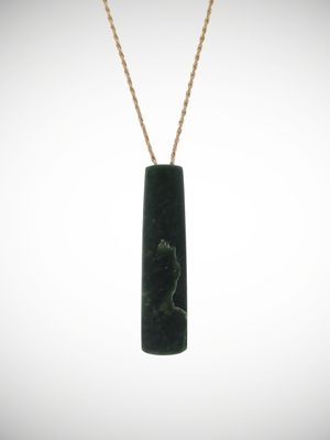 Moko Pounamu Toki Genuine NZ Kawakawa Greenstone - Ngutunui