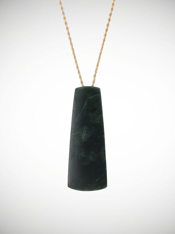 Moko Pounamu Toki Genuine NZ Kawakawa Greenstone - Nukumania