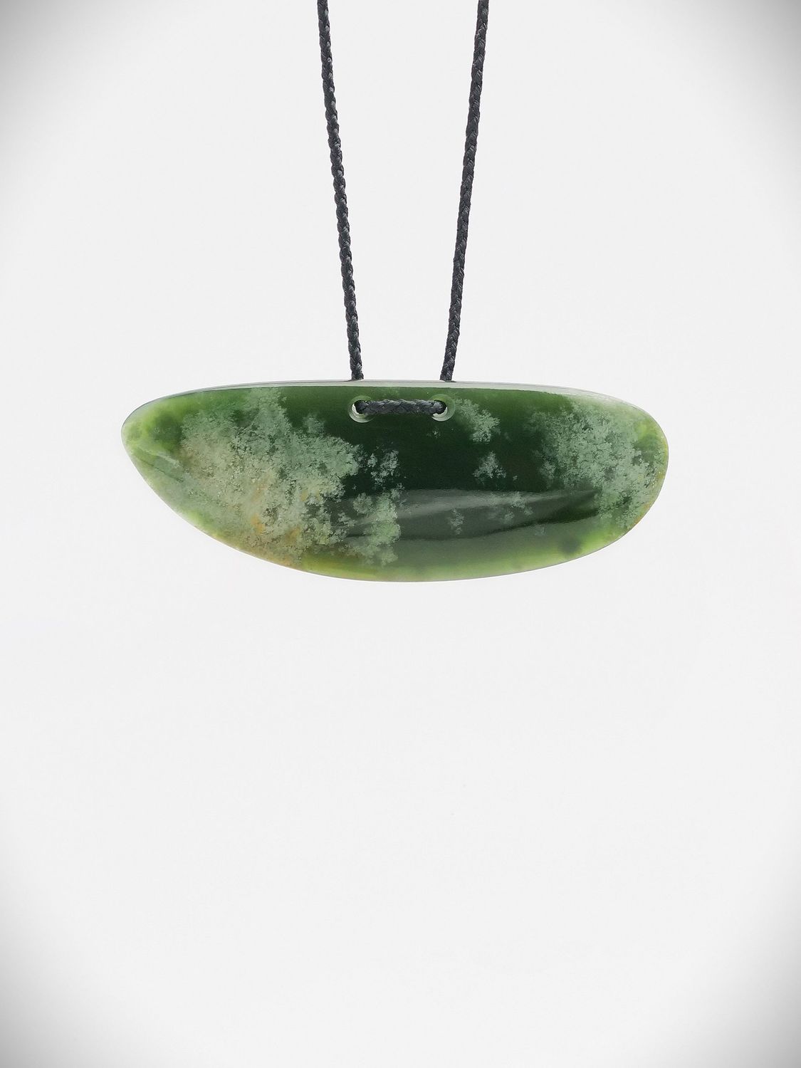 Moko Pounamu Kouma (Breastplate) NZ Genuine Marsden Flower Greenstone - Waiaua Moko Pounamu Kouma (Breastplate) NZ Genuine Marsden Flower Greenstone - Waiaua