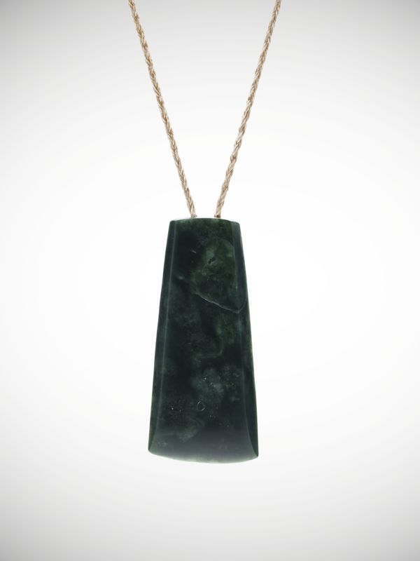 Moko Pounamu Toki Genuine NZ Kawakawa Greenstone - Oaonui