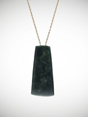 Moko Pounamu Toki Genuine NZ Kawakawa Greenstone - Oaonui