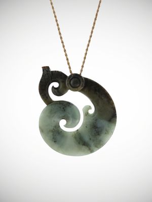 Moko Pounamu Koropepe Genuine NZ Inanga Greenstone - Kaiparoro Moko Pounamu Koropepe Genuine NZ Inanga Greenstone - Kaiparoro