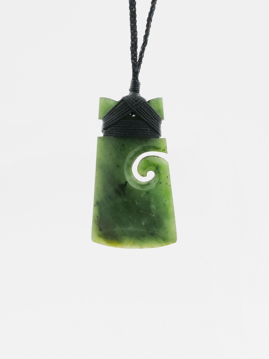 Moko Pounamu Toki Koru Genuine NZ Hapopo Greenstone - Otoko
