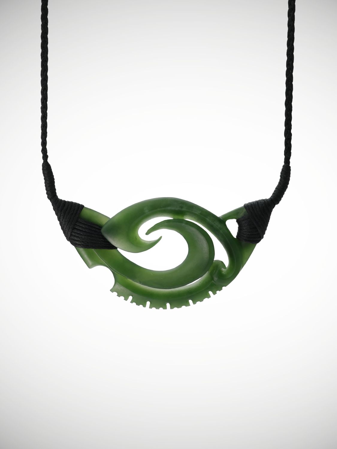 Moko Pounamu Kouma (Breastplate) Genuine NZ Kahurangi Greenstone - Maraeroa