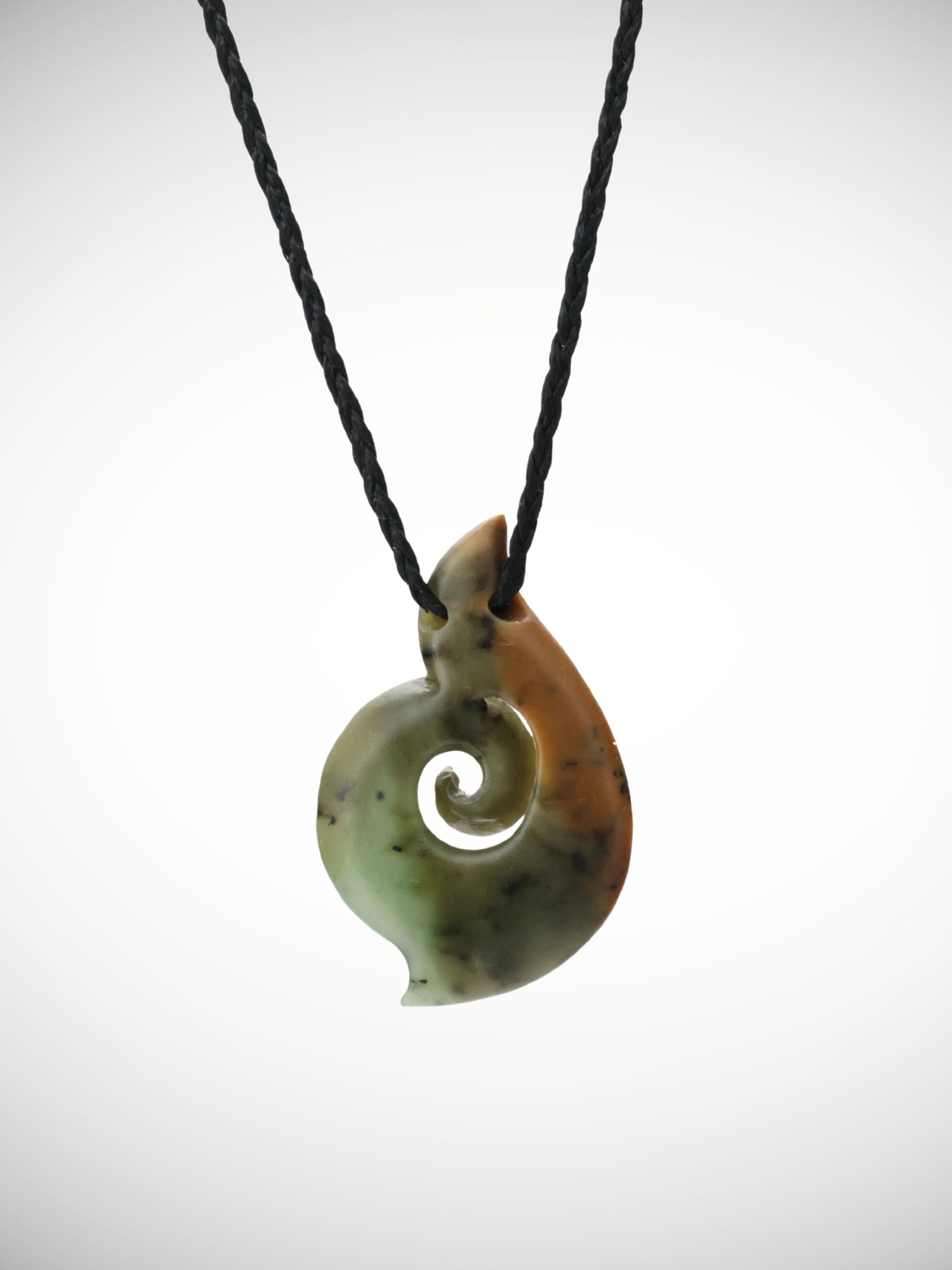 Moko Pounamu Koru NZ Genuine Kahurangi Flower Greenstone - Mangaohutu