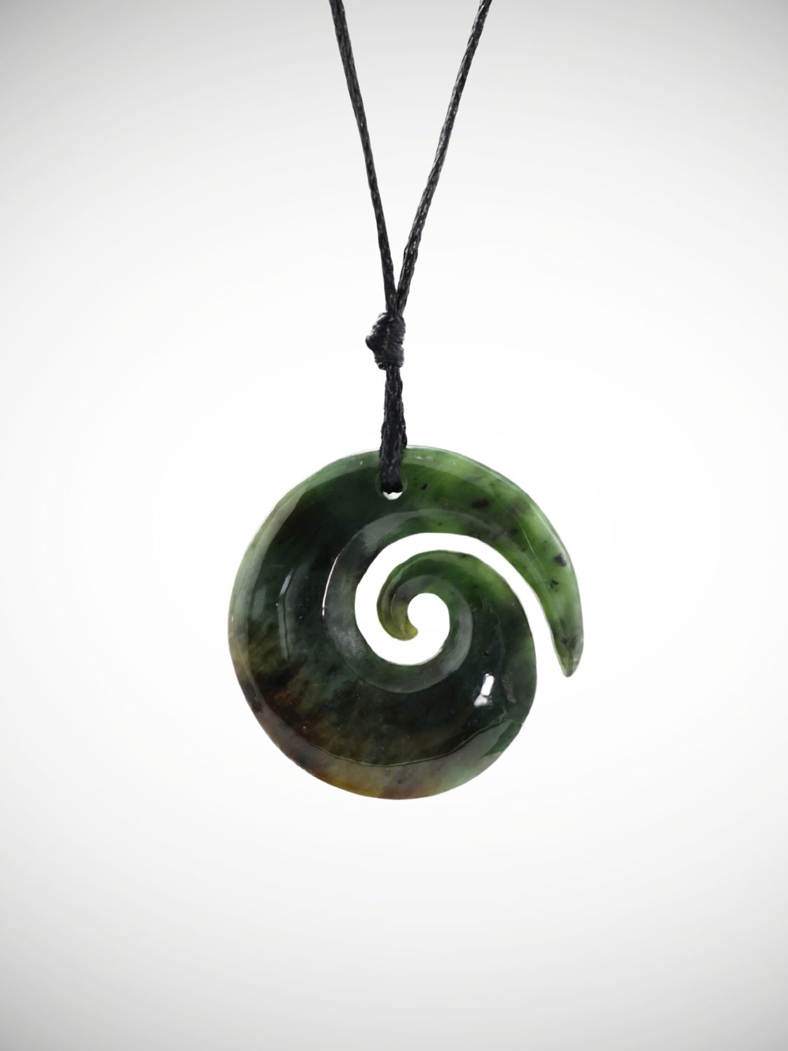 Moko Pounamu Koru NZ Genuine Kawakawa Greenstone - Mangakino Moko Pounamu Koru NZ Genuine Kawakawa Greenstone - Mangakino