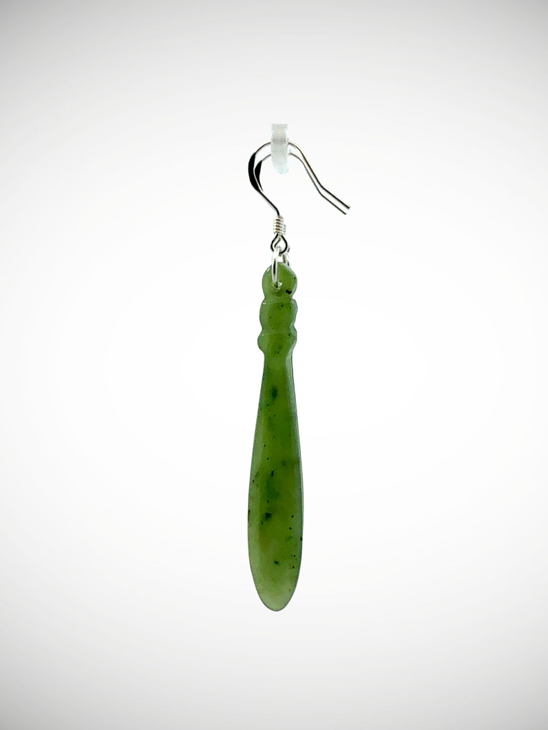Moko Pounamu Genuine NZ Kahurangi Greenstone & Sterling Silver Earrings - Waiaro Moko Pounamu Genuine NZ Kahurangi Greenstone & Sterling Silver Earrings - Waiaro