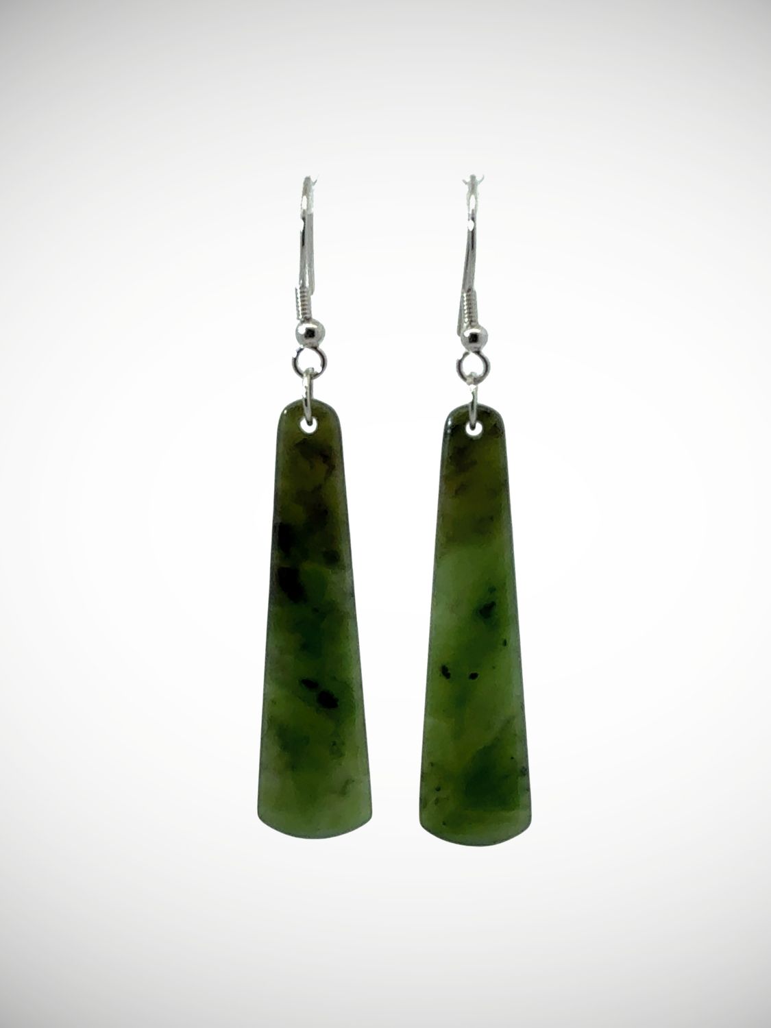 Moko Pounamu Genuine NZ Kawakawa Greenstone & Sterling Silver Earrings - Waihaha Moko Pounamu Genuine NZ Kawakawa Greenstone & Sterling Silver Earrings - Waihaha