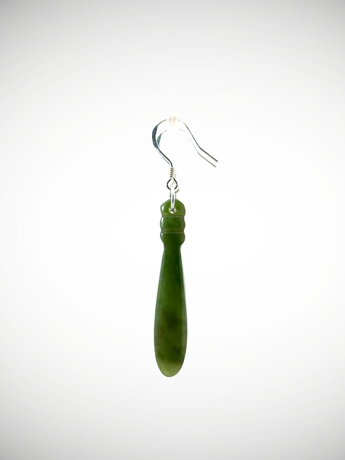 Moko Pounamu Genuine NZ Kawakawa Greenstone & Sterling Silver Earrings - Waiharuru Moko Pounamu Genuine NZ Kawakawa Greenstone & Sterling Silver Earrings - Waiharuru