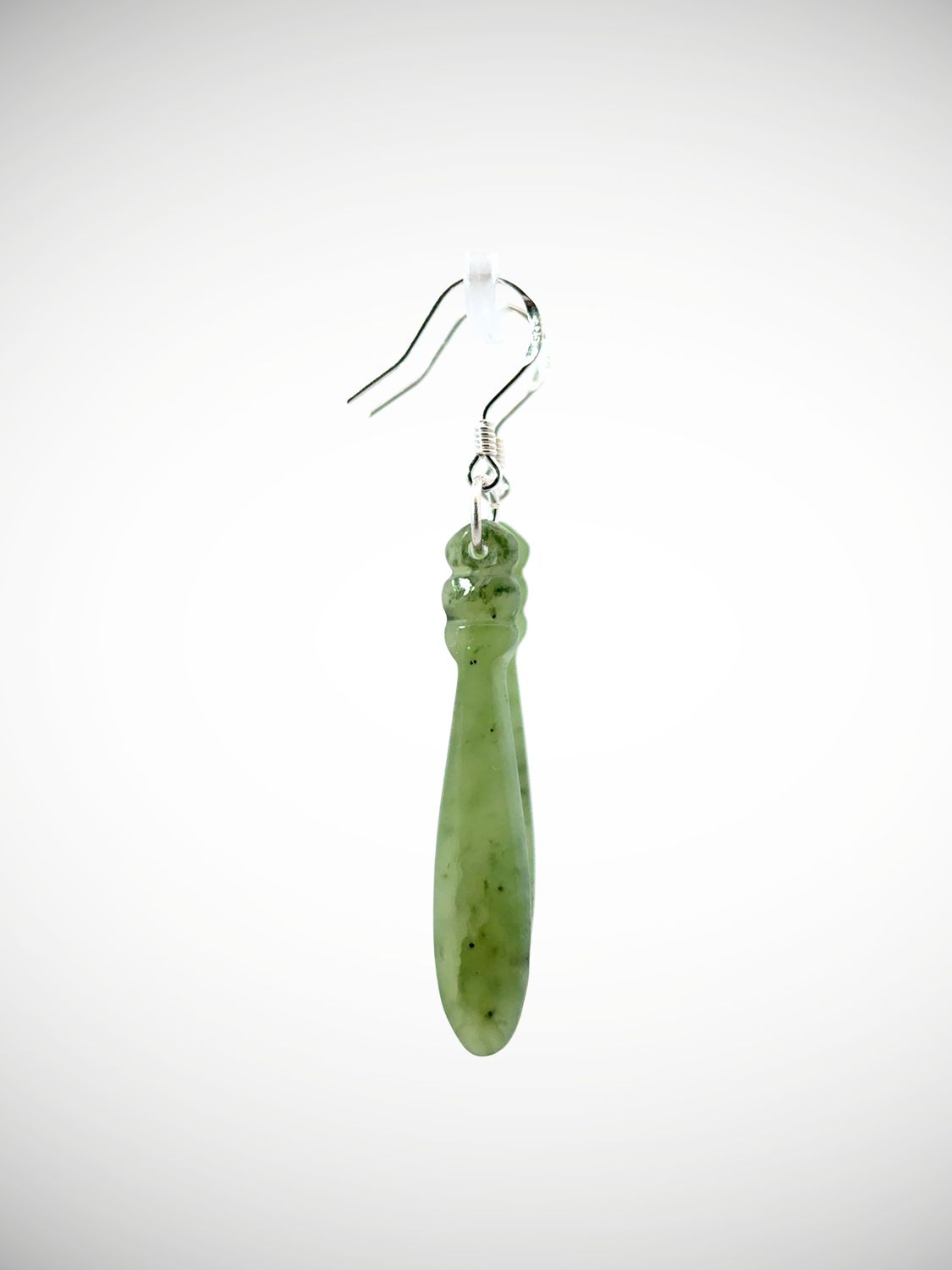 Moko Pounamu Genuine NZ Kahurangi Greenstone & Sterling Silver Earrings - Waihaorunga Moko Pounamu Genuine NZ Kahurangi Greenstone & Sterling Silver Earrings - Waihaorunga