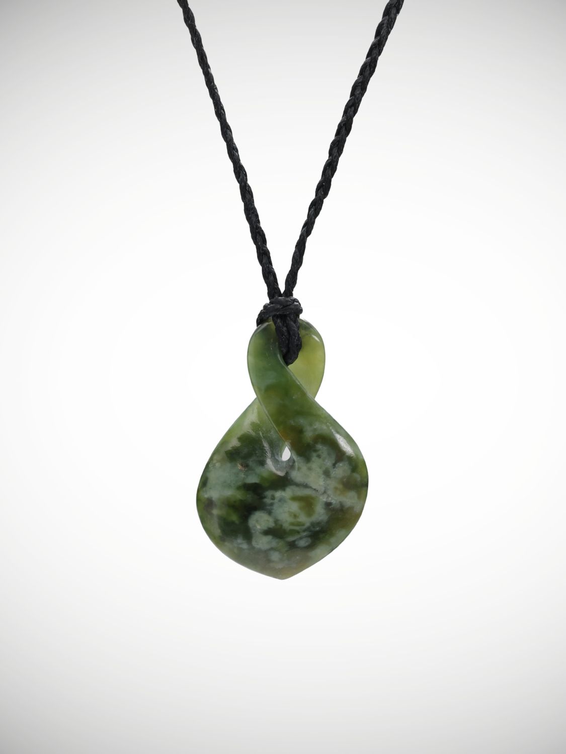 Moko Pounamu Single Pikorua Genuine NZ Kawakawa Flower Greenstone - Waingaro Moko Pounamu Single Pikorua Genuine NZ Kawakawa Flower Greenstone - Waingaro