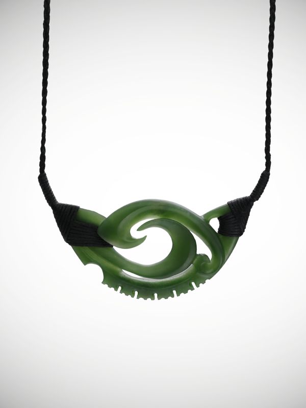 Moko Pounamu Kouma (Breastplate) Genuine NZ Kahurangi Greenstone - Pohonui