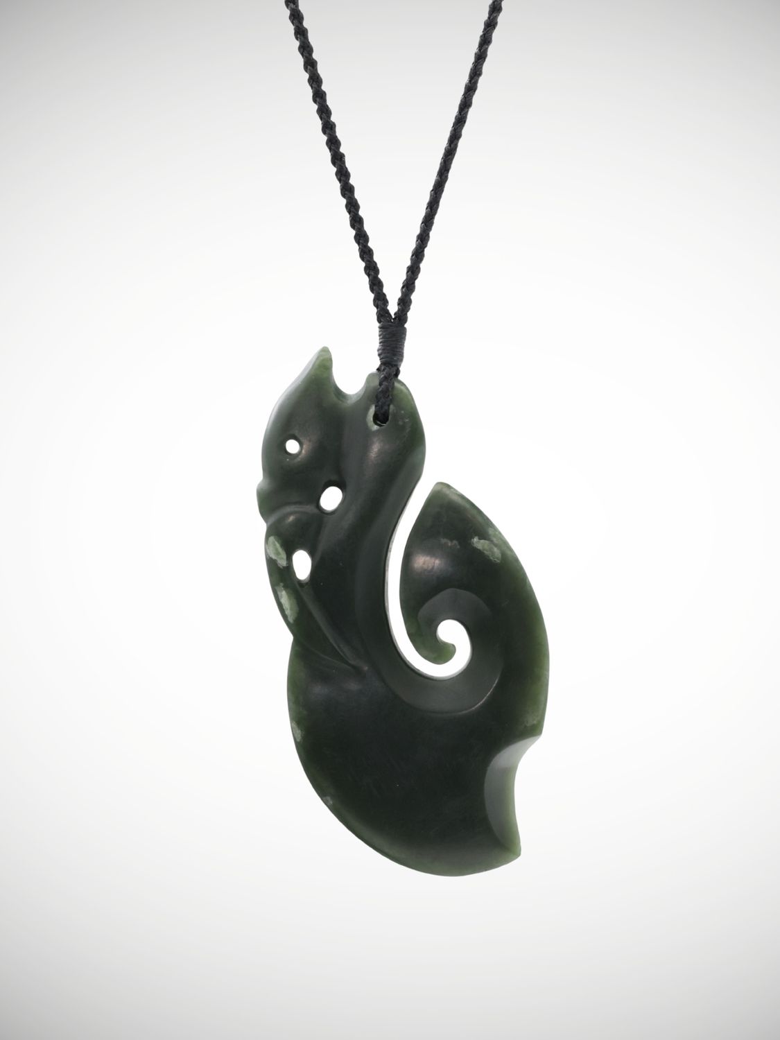 Moko Pounamu Manaia Genuine NZ Kawakawa Greenstone - Mangati Moko Pounamu Manaia Genuine NZ Kawakawa Greenstone - Mangati