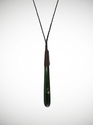 Moko Pounamu Roimata (Teardrop) Genuine NZ Kawakawa Greenstone - Mangaotaki
