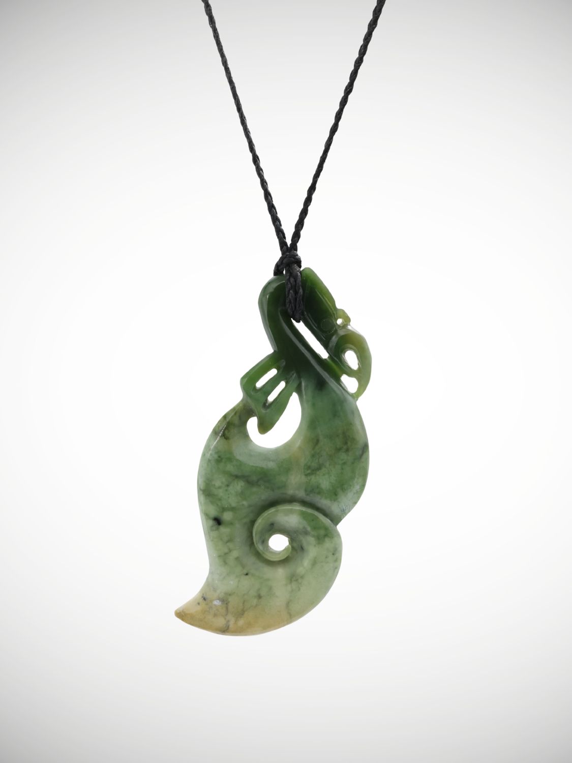Moko Pounamu Manaia Genuine NZ Kawakawa Flower Greenstone - Maraetai Moko Pounamu Manaia Genuine NZ Kawakawa Flower Greenstone - Maraetai