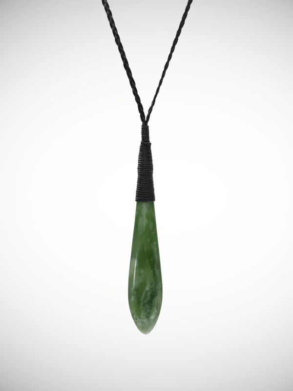 Moko Pounamu Roimata (Teardrop) Genuine NZ Kahurangi Flower Greenstone - Mangamahu