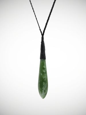 Moko Pounamu Roimata (Teardrop) Genuine NZ Kahurangi Flower Greenstone - Mangamahu