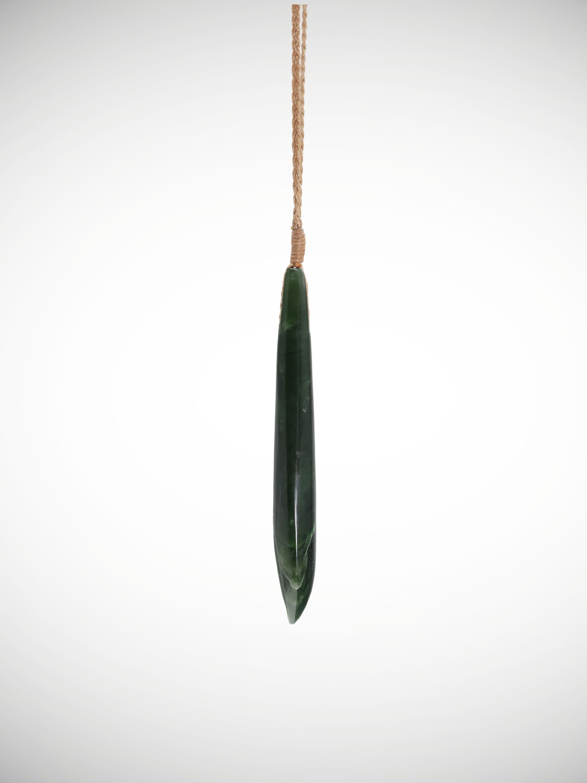 Moko Pounamu Roimata (Teardrop) Genuine NZ Kawakawa Greenstone - Mangapu